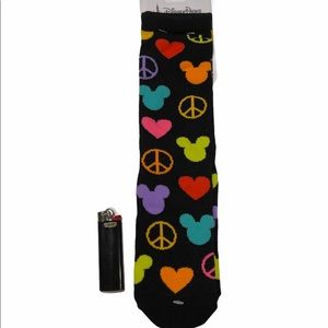 Disney Parks Mickey Mouse Peace and Love Socks
